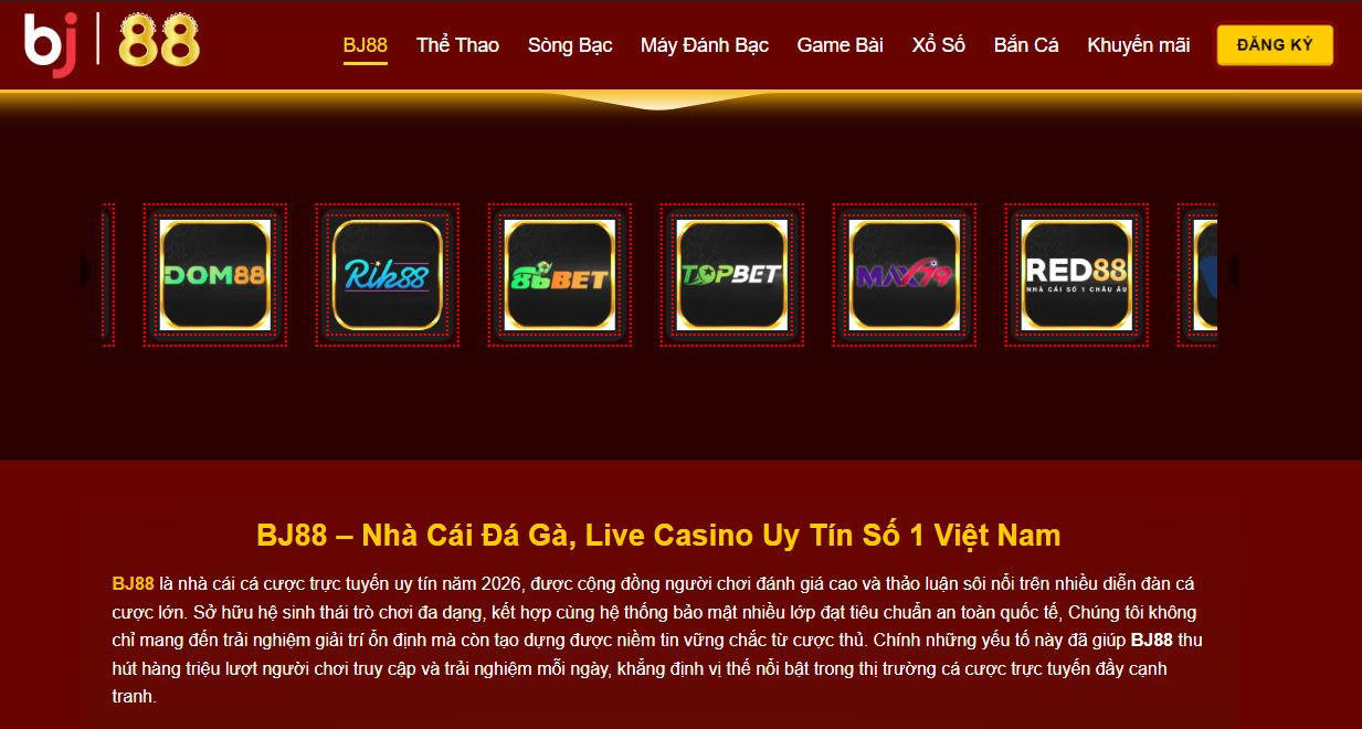 Nhà cái các cược Bj88